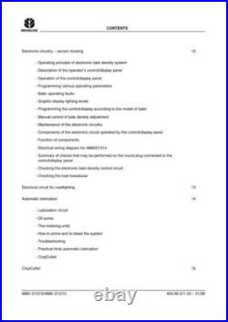 New Holland D1210 4860, D1010 4880, 590, 595 Square Baler Service Manual Repair New Holland D1210 4860, D1010 4880, 590, 595 Square Baler Service Manual Repair