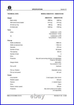 New Holland D1210 4860, D1010 4880, 590, 595 Square Baler Service Manual Repair New Holland D1210 4860, D1010 4880, 590, 595 Square Baler Service Manual Repair