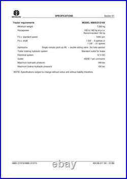 New Holland D1210 4860, D1010 4880, 590, 595 Square Baler Service Manual Repair New Holland D1210 4860, D1010 4880, 590, 595 Square Baler Service Manual Repair
