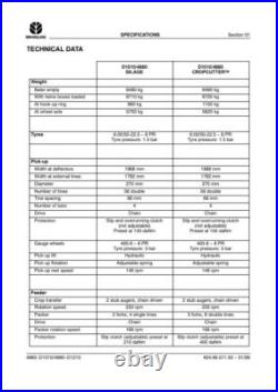 New Holland D1210 4860, D1010 4880, 590, 595 Square Baler Service Manual Repair New Holland D1210 4860, D1010 4880, 590, 595 Square Baler Service Manual Repair