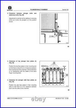 New Holland D1210 4860, D1010 4880, 590, 595 Square Baler Service Manual Repair New Holland D1210 4860, D1010 4880, 590, 595 Square Baler Service Manual Repair