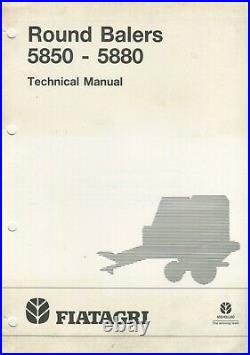 New Holland FiatAgri 5850 5880 Round Baler Technical Manual