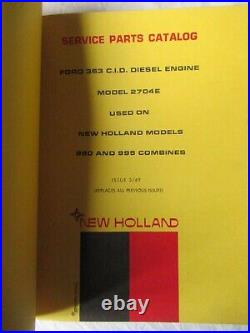 New Holland Ford Engines Service Parts Catalog 1047 Bale Wagon Balers 5 Manuals