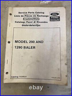 New Holland Ford Tractor Parts Manual Book Catalog 290 1290 Baler Wagon