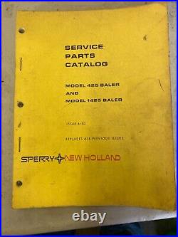 New Holland Ford Tractor Parts Manual Book Catalog 425 1425 Baler Wagon