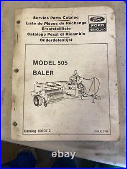 New Holland Ford Tractor Parts Manual Book Catalog 505 Baler