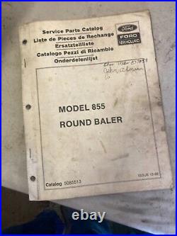 New Holland Ford Tractor Parts Manual Book Catalog 855 Round Baler