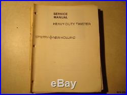 New Holland H. Duty Twister Baler Service Manual Tl267