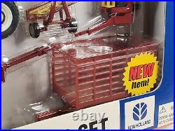 New Holland Haying Set TG210 Tractor Rake Baler Wagon Mower By Ertl 1/64 Scale