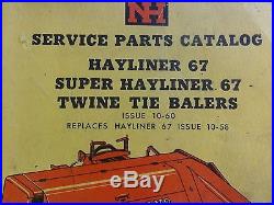 New Holland Hayliner 67 Twine Tie Balers Service Parts Catalog 10-60
