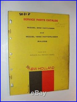 New Holland NH 282 1282 Hayliner Baler Parts Manual