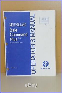 New Holland Operator's Manual Bale Command Plus #86565197 7/98