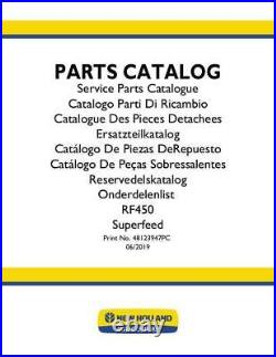 New Holland RF450 Superfeed Baler Parts Catalog PDF/USB 48123947