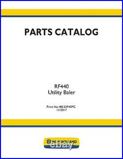 New Holland Rf 440 Utility Baler Parts Catalog