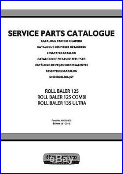 New Holland Roll Baler 125 Roll Baler 125 Combi Baler Parts Catalog
