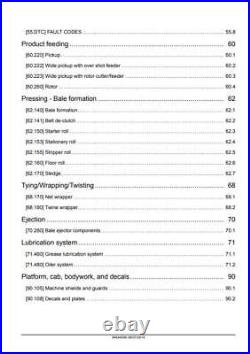 New Holland Roll-Belt 450 460 550 560 Round Baler Service Manual 84544596 USB