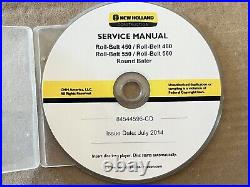 New Holland Roll Belt 450 460 550 560 Round Baler Service Repair Manual CD OEM