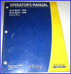 New Holland Roll-Belt 450 460 Round Baler Operators Manual 5-14 NH ORIGINAL