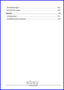 New Holland Roll-Belt 450 Utility Round Baler Service Manual 47546428 PDF/USB