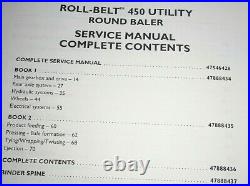 New Holland Roll Belt 450 Utility Round Baler Service Manual NOS! ORIGINAL! 6/15