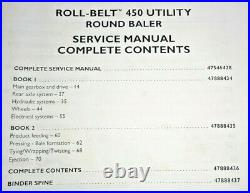 New Holland Roll Belt 450 Utility Round Baler Service Repair Manual NH ORIGINAL