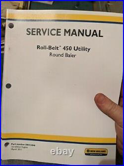 New Holland Roll Belt 450 Utility Round Baler Shop Service Repair Manual Book