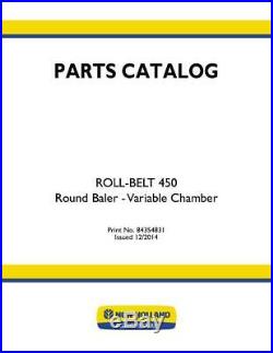 New Holland Roll-belt 450 Round Baler Variable Chamber Parts Catalog