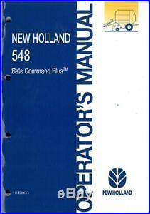 New Holland Round Baler 548 Bale Command Plus Operators Manual