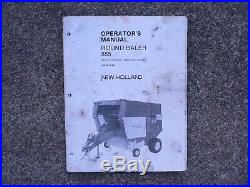 New Holland Round Baler 855 1986 Owners Operators Manual Setting Up Instructions