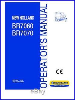 New Holland Round Baler Euro Br7060 Br7070 Operators Manual