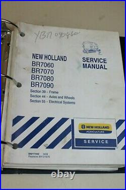 New Holland Round Baler Repair BR7060 BR7070 BR7080 BR7090 #84121668 4 Manuals