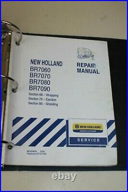 New Holland Round Baler Repair BR7060 BR7070 BR7080 BR7090 #84121668 4 Manuals