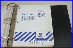 New Holland Round Baler Repair BR740 BR750 BR770 BR780 #86978625 4 Manuals
