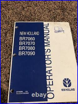 New Holland Round Hay Baler Roller BR7060 7070 7080 7090 Operators Manual