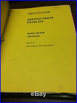 New Holland Service Parts Catalog Binder 277 290 1290 310 311 315 316 Balers