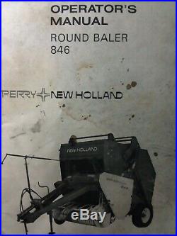 New Holland Sperry 846 Round Hay Baler Implement Owners Manual Agricultural Farm