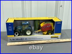 New Holland T6.180 and RB560 Roll Belt Baler DUSTY CHASE ERTL 132 NIB
