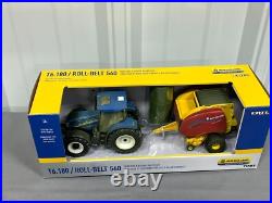 New Holland T6.180 and RB560 Roll Belt Baler DUSTY CHASE ERTL 132 NIB