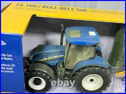 New Holland T6.180 and RB560 Roll Belt Baler DUSTY CHASE ERTL 132 NIB