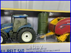 New Holland T6.180 and RB560 Roll Belt Baler DUSTY CHASE ERTL 132 NIB