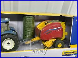 New Holland T6.180 and RB560 Roll Belt Baler DUSTY CHASE ERTL 132 NIB