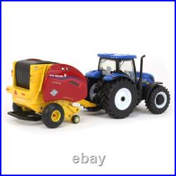 New Holland T6.180 with Roll-Belt 560 Round Baler and 6 Bales 50 Years Round New Holland T6.180 with Roll-Belt 560 Round Baler and 6 Bales 50 Years Round