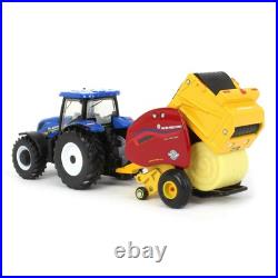 New Holland T6.180 with Roll-Belt 560 Round Baler and 6 Bales 50 Years Round New Holland T6.180 with Roll-Belt 560 Round Baler and 6 Bales 50 Years Round