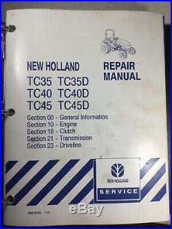 New Holland TC35, TC35D, TC40, TC40D, TC45, TC45D Repair, Service Manual Set