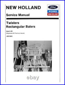 New Holland Twister Rectangular Baler Service Manual Repair Shop Book