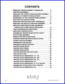 New Holland Twister Rectangular Baler Service Manual Repair Shop Book