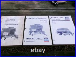 New Holland Two 848 Round Baler Operators Manuals(1 Dealer) + 1 Baler D1000 Man