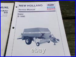 New Holland Two 848 Round Baler Operators Manuals(1 Dealer) + 1 Baler D1000 Man