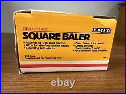 New Vintage 1986 Holland Square Baler Ertl 1/16 Scale Die Cast Toy NOS