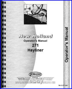 Operator Manual Compatible with New Holland 271 Baler